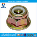 Color zinc plated carbon steel nylon insert lock nut flange